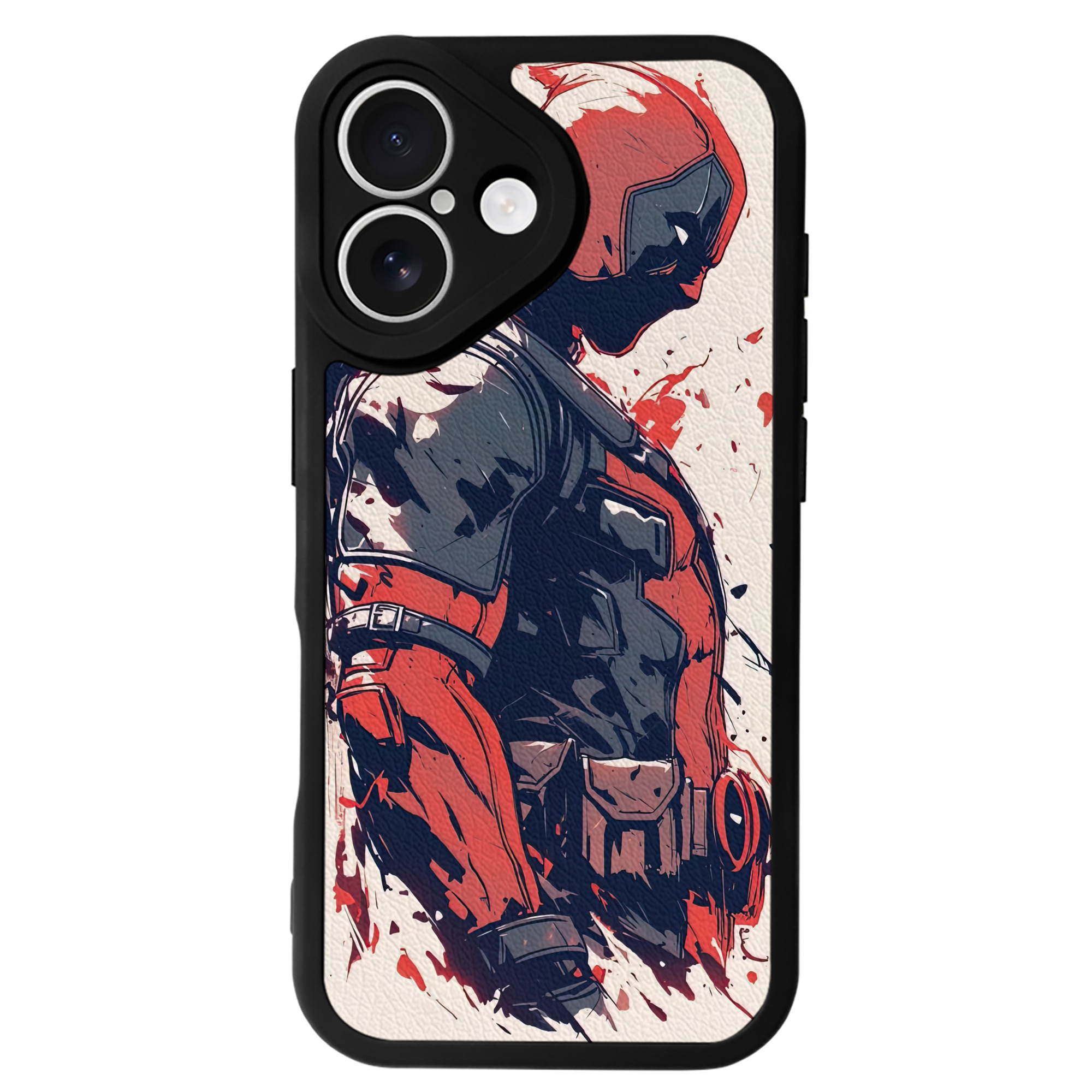 （画像用） Deadpool デッドプール 【iPhone 16シリーズ対応】シリコンスマホケース（レザー調） 材質：シリコン